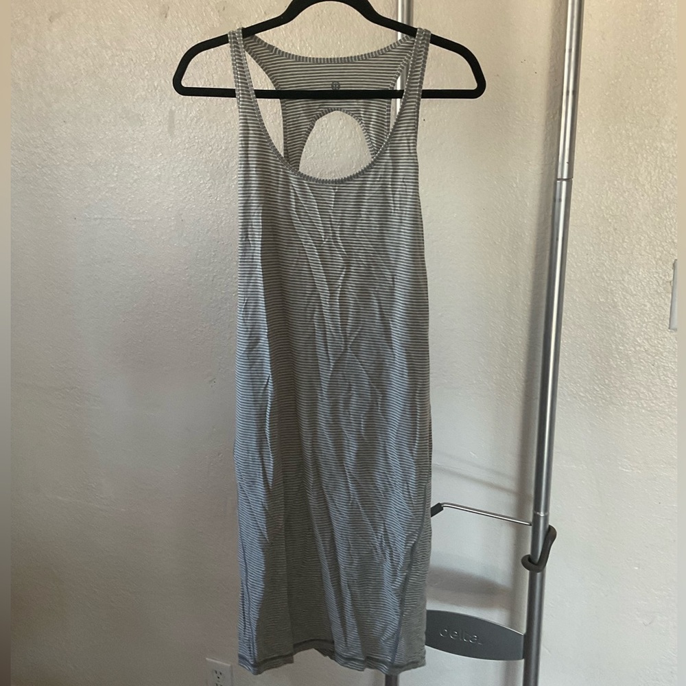 White and Gray Striped LuLuLemon Dress